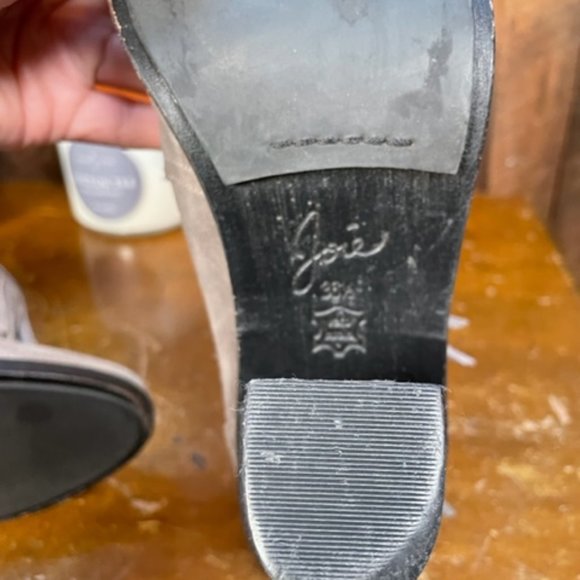 Joie Grey Suede Fringe Booties - Size 36 1/2 - US 6 - Picture 9 of 13